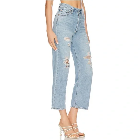 Levi's Ribcage Straight Ankle Jeans Size 25 - Picture 2 of 15